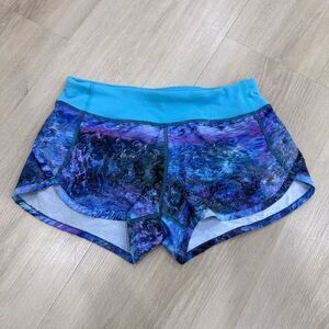 Girls Ivivva Lululemon Shorts, Space Blue, Size 12